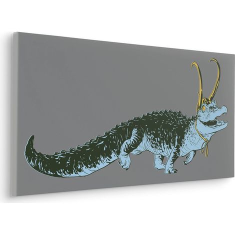 Komar Canvasbild Loki Alligator Variance - 40 x 90 cm - Bild auf Keilrahmen (1/2)