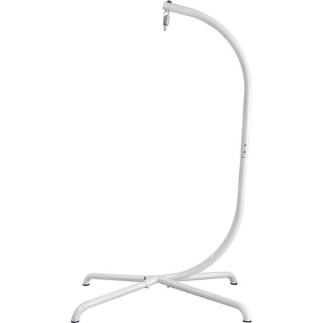 Hängesessel-Ständer C-Gestell mit Federhaken, 330 lbs, weiß (1/5)