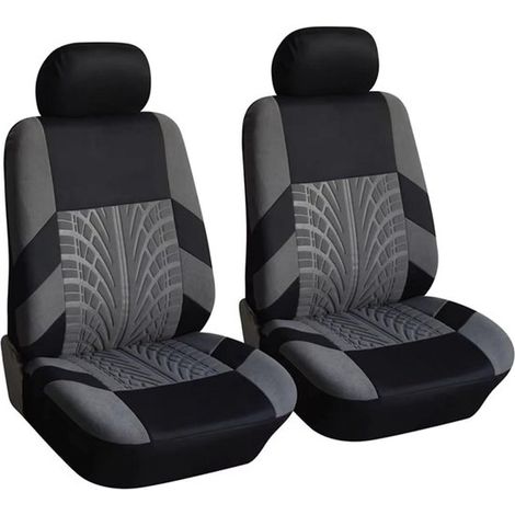 Fundas universales para asientos de coche, Fundas para asientos 2+1, Poliéster repelente al agua, Ajuste universal, Gris (1/5)