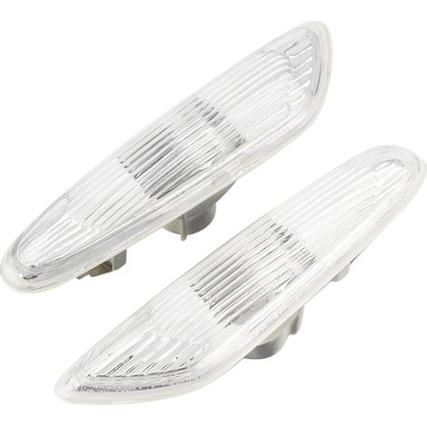 2 feux de position latéraux clignotants sans ampoule pour BMW Série 3 E90 E91 E92 E93 (2006-2011) (Blanc) (1/5)