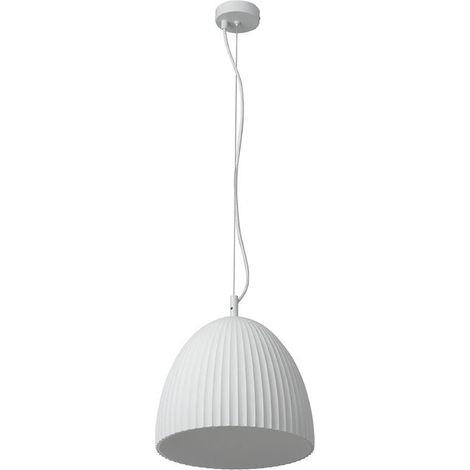 [NEUWERTIG] B-Ware OSRAM Hängelampe Pendelleuchte weiß Gips E27 Decor Plaster Routes Bell Lampe (1/2)