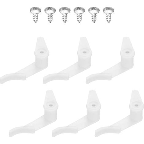Lot de 6 clips d'abat-jour, lampes boucle fixe avec vis, accessoires de fixation de plafonniers, blanc - M (1/5)