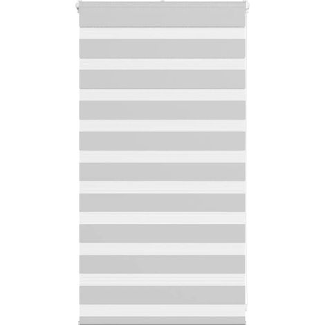 Doppelrollo Hellgrau 80x100 cm Stoffbreite 75,9 cm Polyester