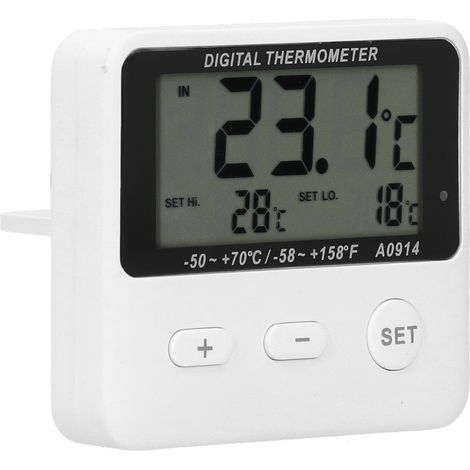 Thermomètre d'alarme pour réfrigérateur avec sonde, idéal pour intérieur et extérieur (1/5)