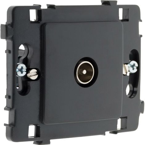Prise TV Ø9,52 nue - noir - Zenitech (1/5)