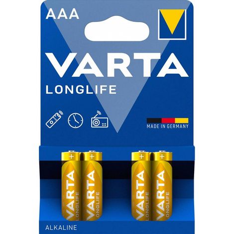 10 x VARTA BATT LONGLIFE ALCALINA MINISTILO BL 4 PZ