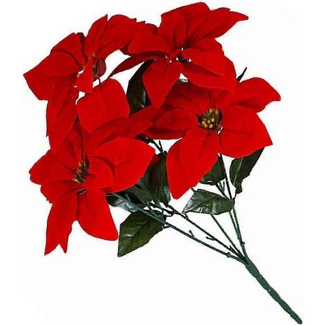 Künstliche Weihnachtssternblumen aus Seide – Dekoration für Zuhause, Hochzeit, Weihnachten und Partys-A
