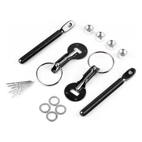 Kit Universel de Verrouillage Goupilles de Capot de Sécurité de Capot pour Voiture de Sport de Course(Noir) (1/5)