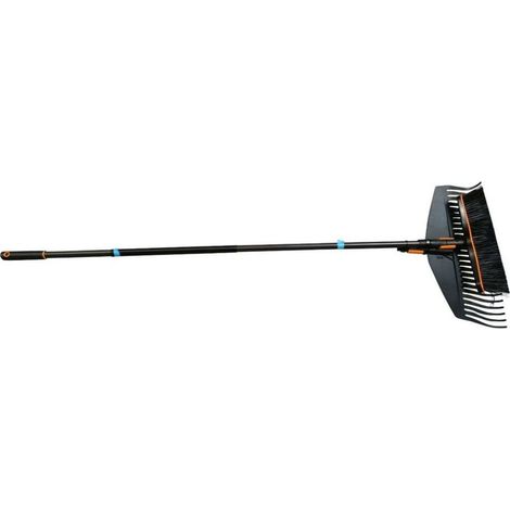 Fiskars QuikFit Gartenkit mit Rechen, Bürste, Stiel