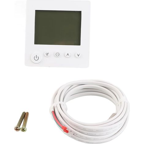 Contrôleur de Température, Affichage LCD rétro-éclairé, Réglage de L'heure la Semaine, économie D'énergie pour la Maison (K1H16A) (1/5)