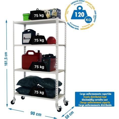Simonrack Maderclick Mobile 4/500 Weiß und Holz