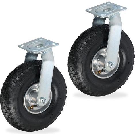 2 ruedas giratorias llenas de aire 3.00-4