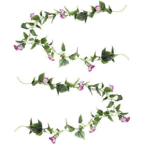 Guirlande de fleurs artificielles violettes, très réaliste, pour arche de mariage, décoration murale ou de plafond intérieur (lot de 2). (1/5)