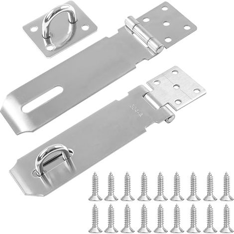 Door Hasp Padlock, Latch (4 Inch, Silver) (1/5)