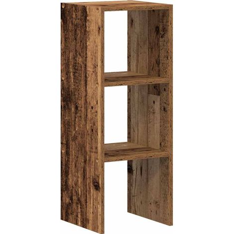 Maison Exclusive - Libreria Impilabili Legno Antico 30x30x80 cm Legno Multistrato