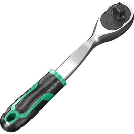 Llave de carraca con mango curvo, ángulo de tres octavos (1/2)