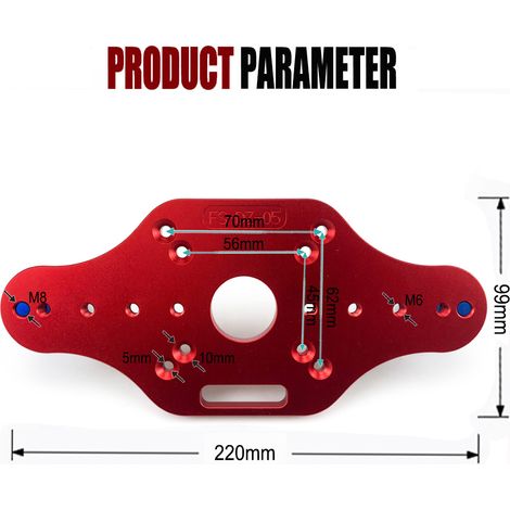 Plaque de base pour machine à affleurer, plaque de montage en bakélite pour fraisage, plaque de base pour rainurage de petite fraiseuse, affleurage, rainurage, chanfreinage, plaque de base pour machin (1/5)