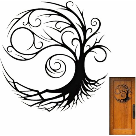 GABRIELLE Árbol de la Vida de Metal Genérico - Decoración de Pared - Árbol de Metal - Escultura - Decoración de Pared Moderna - Para Sala de Estar, Dormitorio Negro (1/5)
