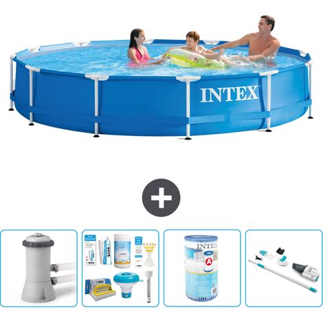 Intex Piscine Tubulaire Ronde - 366x76 cm - 5-pièces S31778 (1/4)