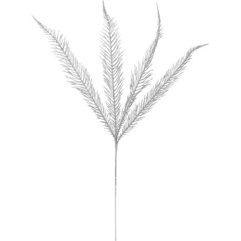 Branche décorative spéciale fêtes Cyprès argent pailleté H 75 cm - Feeric Christmas (1/2)
