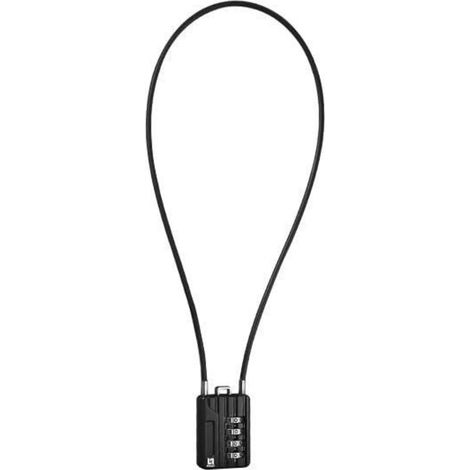 Zahlenschloss mit flexiblem Kabel 50 cm, 4-stellig, wasserdicht, für Mülltonnen, Schließfächer