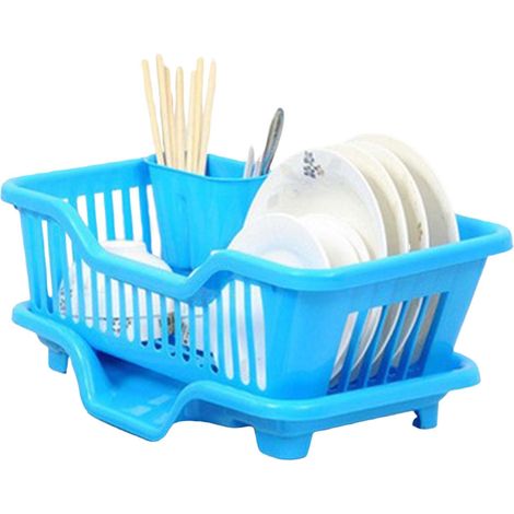 Égouttoir à vaisselle avec bac pour assiettes, couteaux, cuillères et fourchettes-AquaForge (1/3)
