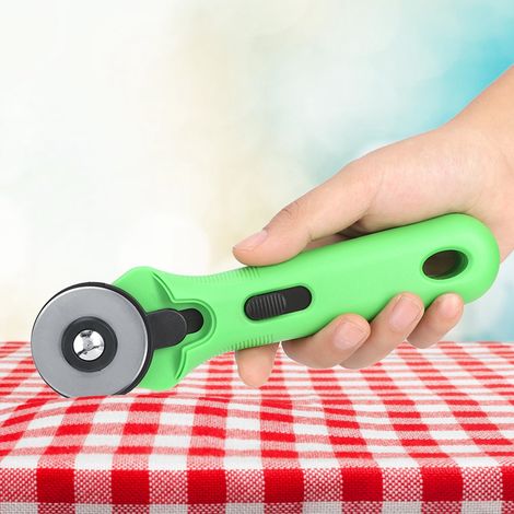 45-mm-Rollschneider für Stoff, Papier und Leder, Kreisschnitte zum Nähen, Kunststoff, grün, 19 x 5 x 2,5 cm, 67 g, 1 Stück (1/5)