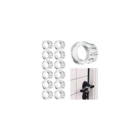 Juego de 12 almohadillas protectoras para manijas de puertas, almohadillas transparentes para manijas de puertas, protectores para manijas de puertas