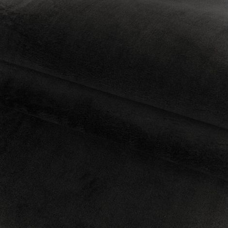 Tapis en microfibre doux uni antidérapant rond Dave Noir Ø 120 (1/5)