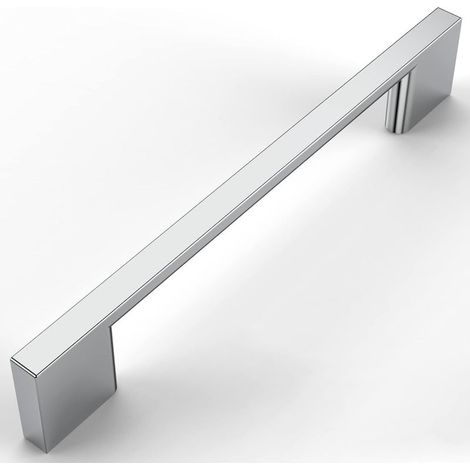 2 Pièces Poignee de Meuble Cuisine Cromato 128mm Alliage de zinc Argent Poignées Meubles avec Vis, pour Bureaux, Tiroirs, Armoires, Placard (1/5)