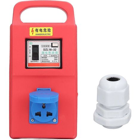 Tragbarer Baustellenstromverteiler IP54 200–250 V AC mit 3-poliger Steckdose