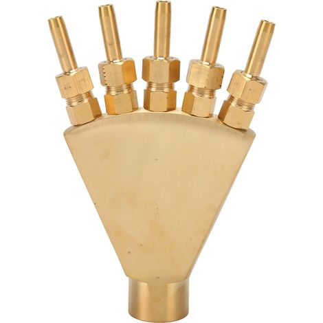 Buse de fontaine à queue de phénix réglable, entièrement en cuivre, G3/4 pouce, arroseur à dispersion pour jardin (1/5)