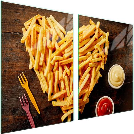 Plaque de protection en verre pour poêle 2x45x52 Cuisine (1/5)