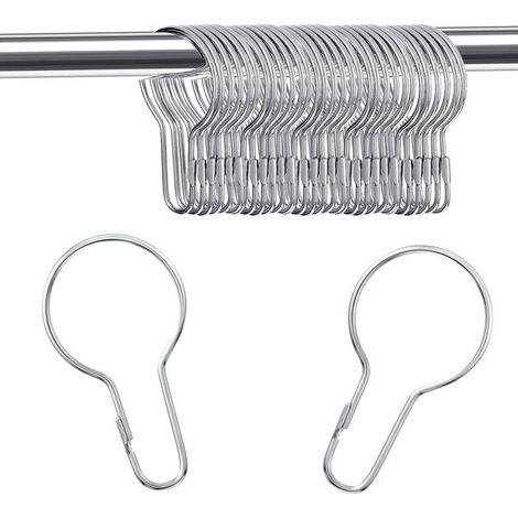 (Silberne) Gardinenhaken – Edelstahl – 50er-Pack – Silber – 70 x 39 mm – Rostfrei (1/5)