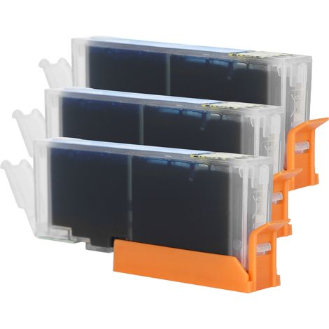 Lot de 3 cartouches d'encre de 13 ml, compatibles avec les imprimantes jet d'encre Canon PIXMA (bleu).