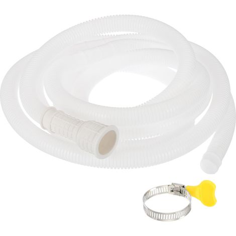 Kit de drainage pour climatisation de 2,5 m, connecteur de tuyau de vidange pour AC avec collier et adaptateur en caoutchouc découpable pour unités AC de fenêtre mini-split (1/5)