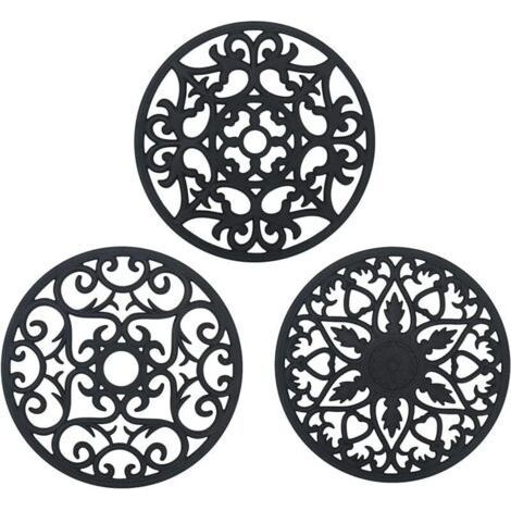 Dessous de Plat Silicone, 3PCS Anti-drapant Anti-Chaleur 250 C Multifonction Repose-cuillre Dessous de Verre de Cuisine Tapis de Table pour Cuisine et Salle Manger (1/5)