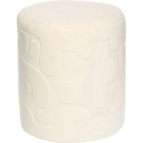 Hocker Rund Delor Weiß 36x40 cm - Atmosphera créateur d'intérieur