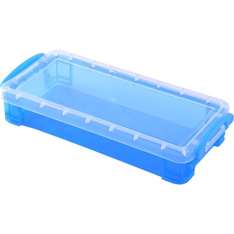 Boîte De Rangement Pour Stylos - Boîte Plastique Transparente Empilable - Pour Bureau École Maison - 215 X 100 X 40 Mm - 1 Pièce (1/3)