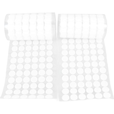 Rollen à 504 Stück selbstklebende Klettpads, 1,5 cm breit, weißes Klebeband mit Kleberückseite (1/5)