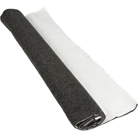Adnauto – Moquette de sol en rouleau acoustique adhésive 70x140cm – Couleur anthracite – Pour espaces confinés et chantiers humides