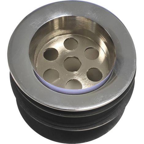 Desagüe acero inox para pileta con juntas y tuercas (1/2)