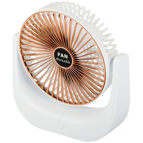 Tischventilator, kabellos, Standventilator, tragbar, Akku, leiser Ventilator, weiß (1/5)