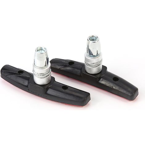 1 paire de patins de frein V-Brake pour vélo de montagne, blocs de caoutchouc (rouge) (1/5)