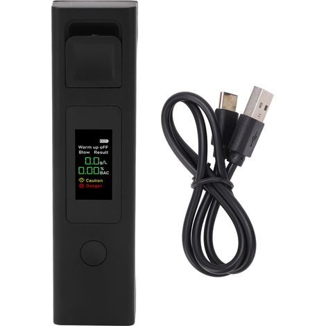 Alcootest portable haute précision avec écran LCD et recharge USB, éthylomètre numérique professionnel (1/5)