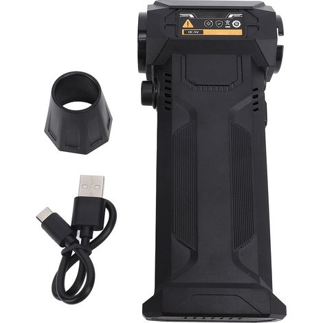 Ortviai Souffleur Électrique pour Nettoyage 130000 tr/min, 52 m/s, Charge Rapide QC 20 W, LED Intégrée, Batterie 8000 mAh (1/5)