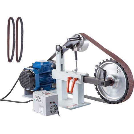 Mophorn 1500W Band- und Tellerschleifer, 2" X 82" Band, 16 1/4" X 12" Gummischeibe, 1 Phase in 3 Phase, für Werkstatt und Garage, Schwarz