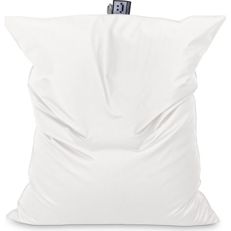 Big Pouf Similicuir Blanc Blanc
