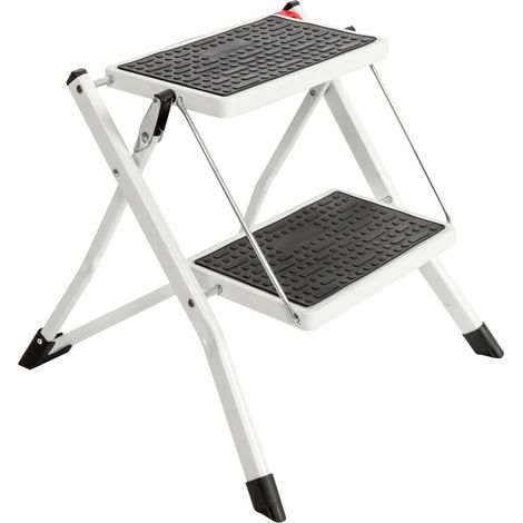 Oypla Folding Portable 2 Step Stool Non Slip Tread Safety Steel Stepladder (1/5)