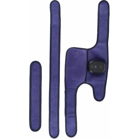 Masseur de Genou Sans Fil Chauffant et Vibrant avec Lumiere Rouge, Bleu, Batterie 5000 mAh